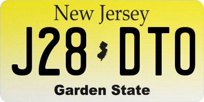 NJ license plate J28DTO