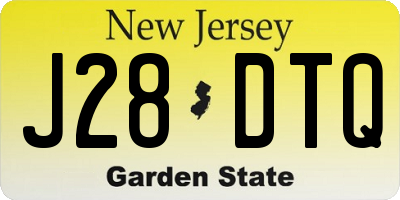 NJ license plate J28DTQ
