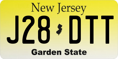 NJ license plate J28DTT