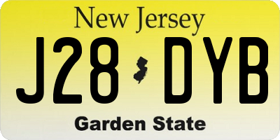 NJ license plate J28DYB