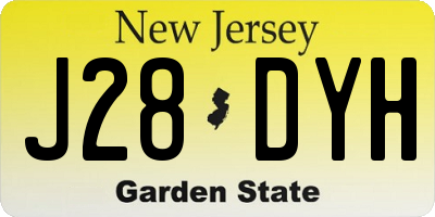 NJ license plate J28DYH