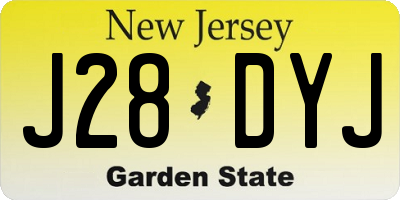 NJ license plate J28DYJ