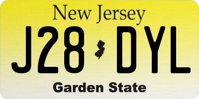 NJ license plate J28DYL