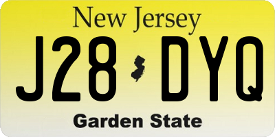NJ license plate J28DYQ