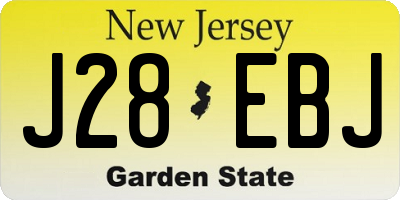 NJ license plate J28EBJ