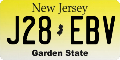 NJ license plate J28EBV
