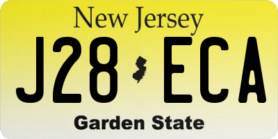 NJ license plate J28ECA
