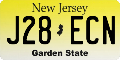 NJ license plate J28ECN