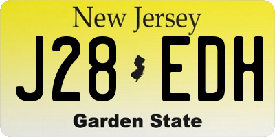 NJ license plate J28EDH
