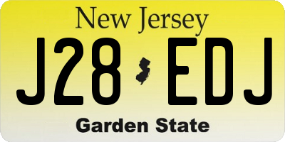 NJ license plate J28EDJ