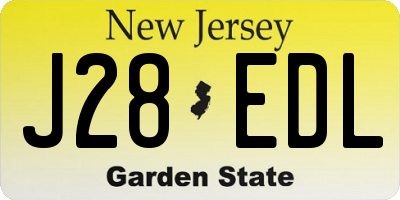 NJ license plate J28EDL