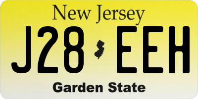 NJ license plate J28EEH
