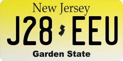 NJ license plate J28EEU