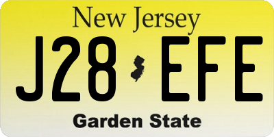 NJ license plate J28EFE