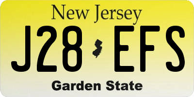 NJ license plate J28EFS