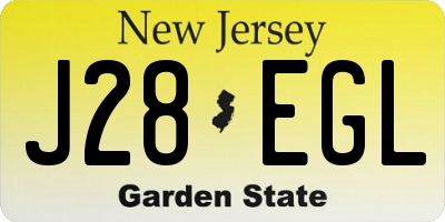 NJ license plate J28EGL