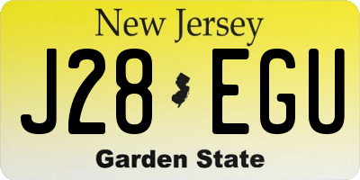 NJ license plate J28EGU
