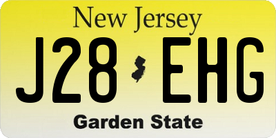 NJ license plate J28EHG