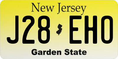 NJ license plate J28EHO