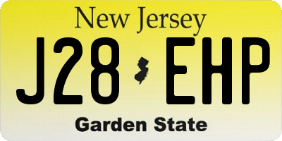 NJ license plate J28EHP