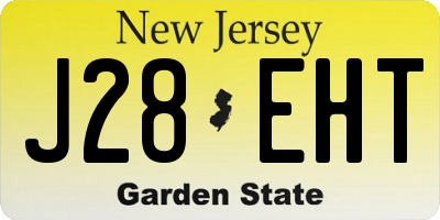 NJ license plate J28EHT
