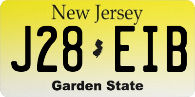 NJ license plate J28EIB