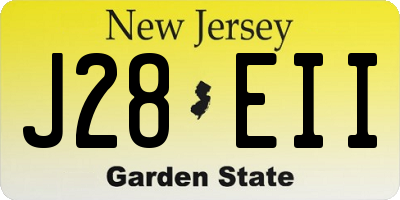 NJ license plate J28EII