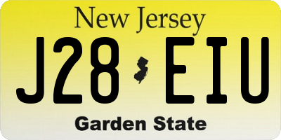 NJ license plate J28EIU