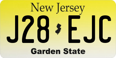 NJ license plate J28EJC