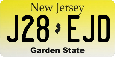 NJ license plate J28EJD