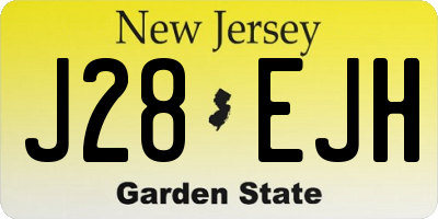 NJ license plate J28EJH