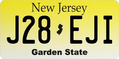 NJ license plate J28EJI
