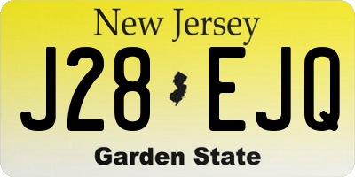 NJ license plate J28EJQ