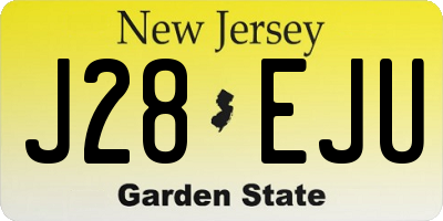 NJ license plate J28EJU