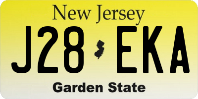 NJ license plate J28EKA