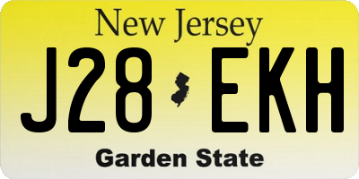 NJ license plate J28EKH