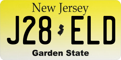 NJ license plate J28ELD