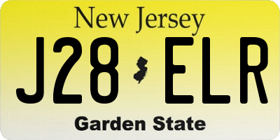 NJ license plate J28ELR