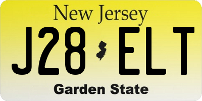 NJ license plate J28ELT