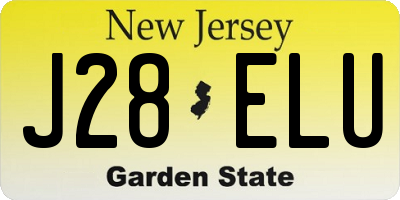 NJ license plate J28ELU