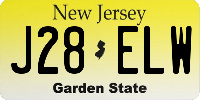 NJ license plate J28ELW