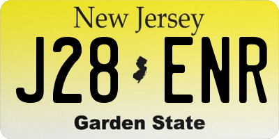 NJ license plate J28ENR