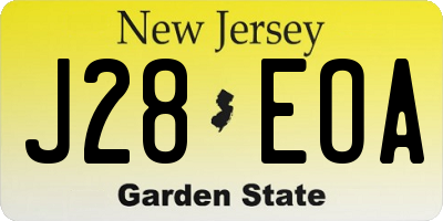 NJ license plate J28EOA