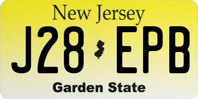 NJ license plate J28EPB