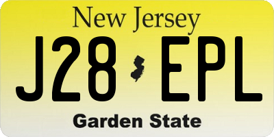 NJ license plate J28EPL