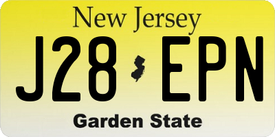 NJ license plate J28EPN