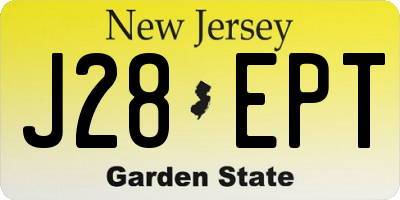 NJ license plate J28EPT