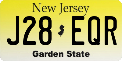 NJ license plate J28EQR