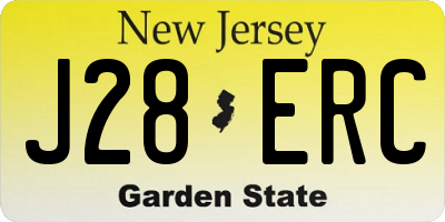 NJ license plate J28ERC