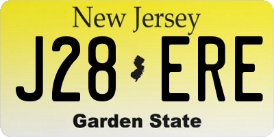 NJ license plate J28ERE